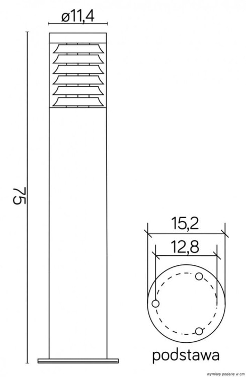 Lampa ogrodowa ze stali nierdzewnej w kolorze inox o wysokości 75cm na jedną żarówkę E27. Wysoka jakość wykonania, nowoczesny design. Gwarantowana satysfakcja na lata.