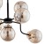 Lampa sufitowa TRANSFORMERS 7x40W czarna LOFT złota kule Alfa 24857 to designerskie oświetlenie z 7 źródłami światła E14. Połączenie czerni, złota i beżowych szklanych kul tworzy efektowny akcent do salonu, jadalni i wnętrz w stylu loft