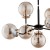 Lampa sufitowa TRANSFORMERS 7x40W czarna LOFT złota kule Alfa 24857 to designerskie oświetlenie z 7 źródłami światła E14. Połączenie czerni, złota i beżowych szklanych kul tworzy efektowny akcent do salonu, jadalni i wnętrz w stylu loft