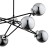 Lampa sufitowa SAGITO 6x40W Alfa 25616 to nowoczesne oświetlenie w stylu LOFT. Chromowana armatura z czarnymi akcentami i dymionymi kloszami tworzy elegancki design