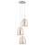 Lampa wisząca RONDA 3pł Alfa 60142 szampańska to eleganckie oświetlenie z metalowo-szklanymi kloszami. Wysokość 100 cm, szerokość 34 cm. Na 3xE27 60W. Idealna nad stół, wyspę lub do salonu