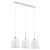 Lampa wisząca RONDA 3pł Alfa 60138 transparentna to nowoczesne oświetlenie nad stół, wyspę lub barek. Chromowana listwa, podwójne klosze – zewnętrzny przezroczysty, wewnętrzny biały. Wysokość 100 cm, 3xE27 60W. Styl i funkcjonalność w jednym