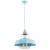 Lampa wisząca TAMARIS Alfa 60379 łączy niebiesko-miętowe przecierane wykończenie z metalowym koszem. Model 1xE27 do 60W ma 40 cm szerokości i 90 cm wysokości. Idealny nad stół, wyspę kuchenną lub barek.