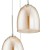 Lampa wisząca RONDA 3pł Alfa 60142 szampańska to eleganckie oświetlenie z metalowo-szklanymi kloszami. Wysokość 100 cm, szerokość 34 cm. Na 3xE27 60W. Idealna nad stół, wyspę lub do salonu