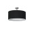 Lampa sufitowa CASINO BLACK Milagro ML6379 ma czarny abażur z tkaniny o szerokości 50 cm. Krótkie chromowane mocowanie łączy ją z sufitem. Źródło światła: 1 × E27, maks. 60 W.