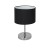 Lampka nocna CASINO BLACK Milagro ML6381 ma czarny abażur z tkaniny i chromowaną podstawę. Wysokość 40 cm, szerokość 25 cm. Pasuje na stolik przy łóżku w sypialni lub pokoju hotelowym.
