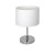 Lampka nocna CASINO WHITE Milagro ML6375 ma biały abażur z tkaniny i chromowaną podstawę. Wysokość 40 cm i szerokość 25 cm sprawiają, że pasuje na stolik przy łóżku. Źródło światła: 1 × E27.