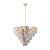Lampa wisząca CHELSEA ML6002 Milagro w stylu glamour – złoty żyrandol z kryształami, szerokość 50 cm, regulowana wysokość 50–100 cm. Eleganckie oświetlenie do salonu, jadalni lub sypialni, 6 źródeł światła E14 tworzących efekt luksusowego blasku.