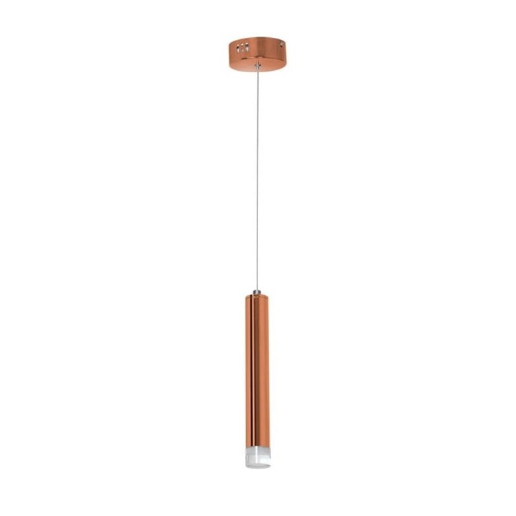 Lampa wisząca COPPER ML984 Milagro to nowoczesne oświetlenie w eleganckim miedzianym kolorze. Smukła forma idealnie sprawdzi się nad blatem kuchennym lub wyspą. LED 5W 350 lm i barwa 4000K zapewniają komfortowe, neutralne światło.