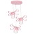 Lampa wisząca EMMA PINK MLP1040 Milagro to wyjątkowe oświetlenie do pokoju dziewczynki. Różowe kokardy, regulowana wysokość 70–100 cm i trzy źródła światła E27 tworzą funkcjonalną oraz efektowną dekorację dziecięcego wnętrza.