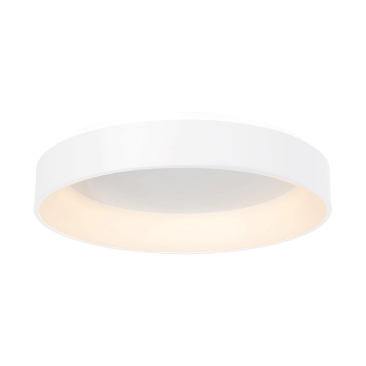 Plafon OHIO WHITE 40W LED Milagro ML232 to nowoczesna lampa sufitowa o średnicy 50 cm. Wyposażona w zintegrowane źródło światła LED 1680lm i regulację barwy CCT 3000K–4000K. Idealna do salonu, sypialni, biura. Kolor biały, klasa IP20