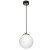 Lampa wisząca SOFIA MLP6495 Milagro z białym kloszem kulą 25 cm łączy czerń ze złotym wykończeniem. Regulowana wysokość 40–100 cm i gwint E27 sprawiają, że doskonale pasuje nad barek, stół lub wyspę kuchenną.