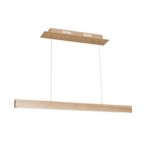 Lampa wisząca TIMBER 18W LED Milagro MLP568 to drewniana listwa o długości 90 cm, idealna nad stół lub wyspę kuchenną. Zapewnia 1260 lm i ciepłą barwę 3000K. Regulowana wysokość zawieszenia wynosi 50–90 cm.