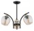 Lampa sufitowa MARAL Lemir 3×E27 łączy matową czerń, złote dodatki i bursztynowe klosze. Model z podziałem świecenia 2+1 sprawdzi się w salonie, jadalni, kuchni lub sypialni. Odpowiedni do LED.