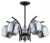 Lampa sufitowa MARAL 5xE27 Lemir łączy czarny matowy stelaż z chromowanymi detalami i lustrzanymi kloszami. Model o szerokości 47 cm sprawdzi się w salonie, jadalni i sypialni. Obsługuje żarówki LED E27, podział światła 3+2.