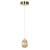 Lampa wisząca HUELTO 1xLED Italux w kolorze złota szampańskiego zachwyca elegancką formą i transparentnym kloszem z dekoracyjnymi pęcherzykami powietrza. Ciepła barwa światła 3000K tworzy przytulny klimat w salonie, sypialni lub jadalni.