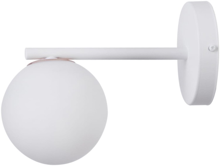 Stylowy kinkiet GAMA biały Sigma 33195 z kulistym kloszem i białą stalową konstrukcją to nowoczesne oświetlenie ścienne do różnych wnętrz. Kompaktowe wymiary i elegancki wygląd pasują do wielu aranżacji.