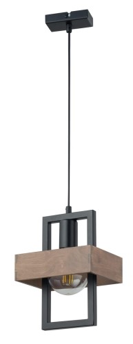 Stylowa lampa ROBIN 1x60W z czarnej stali i drewna to eleganckie oświetlenie do salonu, kuchni i jadalni. Regulowana wysokość pozwala dopasować ją do aranżacji.