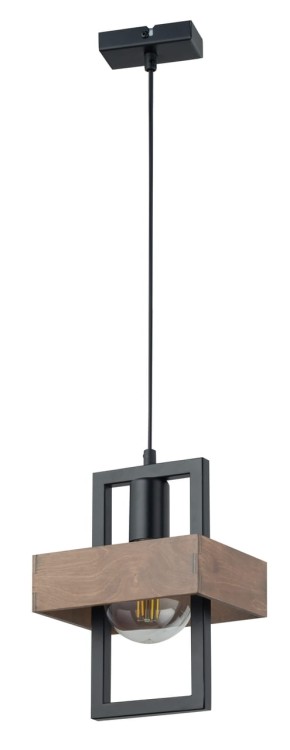 Stylowa lampa ROBIN 1x60W z czarnej stali i drewna to eleganckie oświetlenie do salonu, kuchni i jadalni. Regulowana wysokość pozwala dopasować ją do aranżacji.
