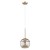 Lampa wisząca VOLDA GOLD Alfa 60824 łączy złotą armaturę z bursztynową szklaną kulą Ø20 cm. Pasuje nad stolik nocny, niewielki stół lub barek. Wysokość 90 cm, źródło światła 1×E27 max 60 W, IP20 230 V. Eleganckie oświetlenie do sypialni, kuchni i jadalni.