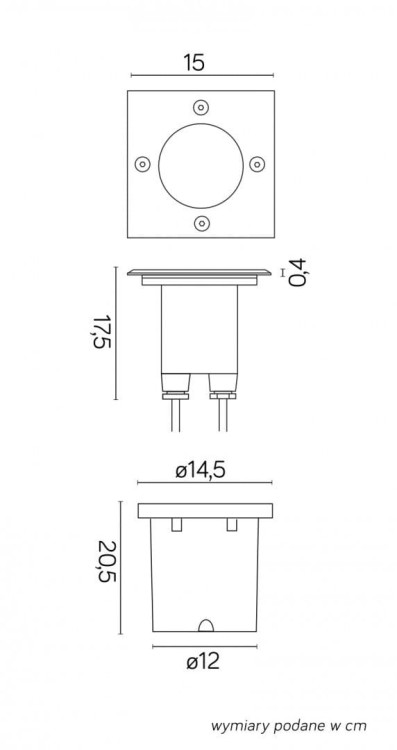 MIX 6725 D to kwadratowa lampa najazdowa GU10 do montażu w kostce brukowej, betonie, deskach lub gruncie. Regulowane światło, szczelność IP67 i hartowane szkło sprawdzają się przy oświetleniu podjazdu, ogrodu oraz elewacji.