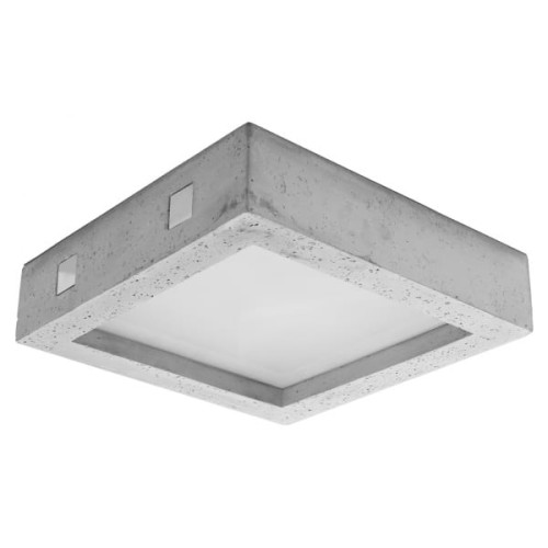 Plafon betonowy RIZA Sollux SL.0995 to nowoczesna lampa sufitowa LED 18 W o strumieniu 1600 lm. Ciepła barwa 3000 K tworzy przyjemne oświetlenie, a kwadratowa forma 33 × 33 cm pasuje do wnętrz loftowych i industrialnych.