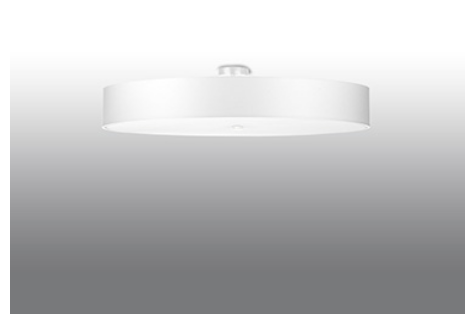 Plafon SKALA 100 cm 6xE27 biały Sollux SL.0817