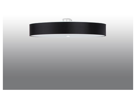 Plafon SKALA 100 cm 6xE27 czarny Sollux SL.0818