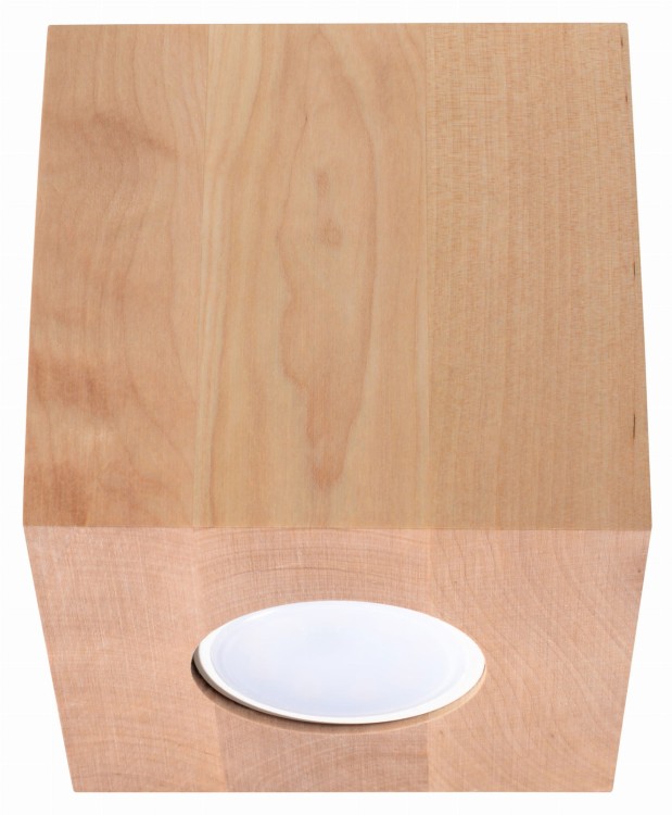 Plafon QUAD Sollux GU10 z naturalnego drewna to minimalistyczna lampa sufitowa idealna do salonu, sypialni lub korytarza. Geometryczna forma i ciepły kolor drewna doskonale wpisują się w nowoczesne, loftowe oraz skandynawskie wnętrza.