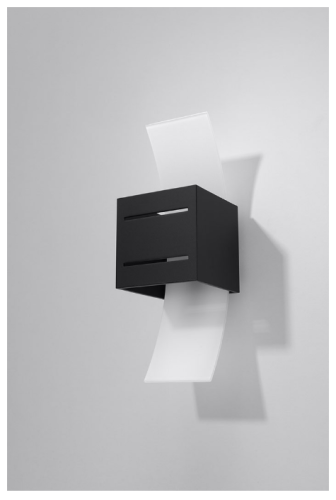 Kinkiet LORETO czarny 1xG9 Sollux korytarz schody