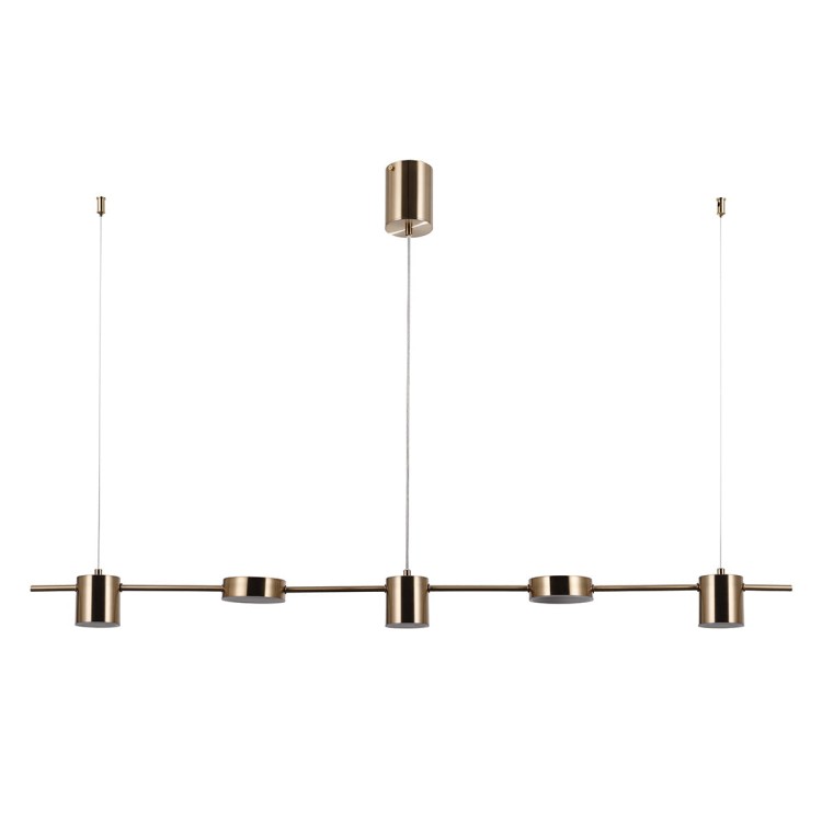 Lampa liniowa REMDAL Italux LED 30W to eleganckie oświetlenie nad stół. Mosiężne wykończenie i minimalistyczna forma pasują do nowoczesnych wnętrz. Neutralna barwa 4000K zapewnia wygodę użytkowania.