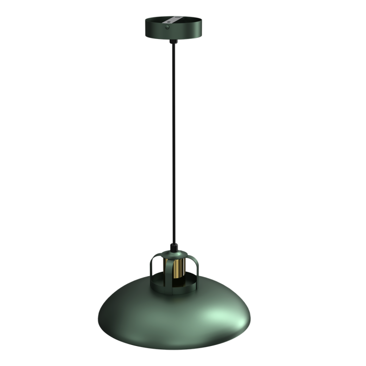 Lampa sufitowa FELIX Milagro zielona złota zachwyca elegancją i jakością wykonania. Złote wnętrze klosza pięknie odbija światło, tworząc ciepły efekt.