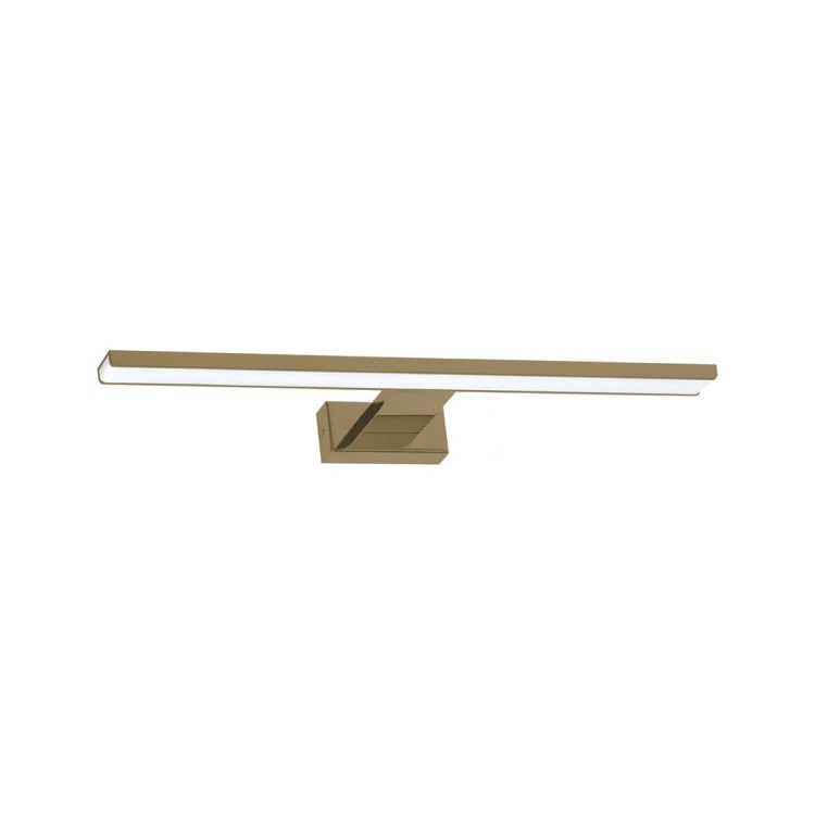 Nowoczesny kinkiet SHINE BRASS Milagro 60 cm w kolorze mosiądzu. Neutralne światło 4000K, moc 13.8W, IP44. Idealny nad lustro w łazience i do eleganckich wnętrz. Metalowa obudowa i LED o wysokiej wydajności.