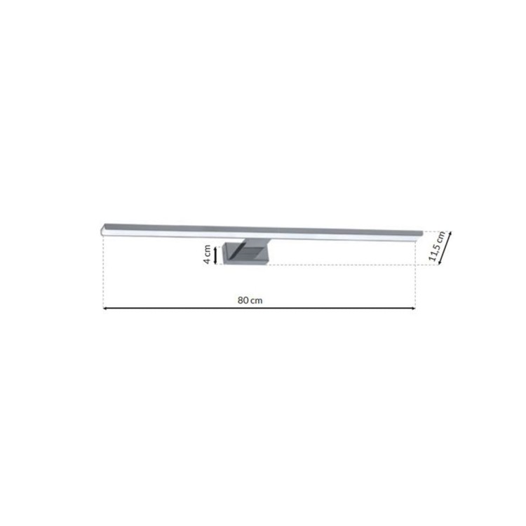 Kinkiet nad lustro SHINE LED 15W chrom Milagro ML3809 łączy nowoczesny design i funkcjonalność. Jasność 1050 lm i barwa 4000K gwarantują komfort użytkowania. Idealny do łazienki dzięki klasie szczelności IP44.