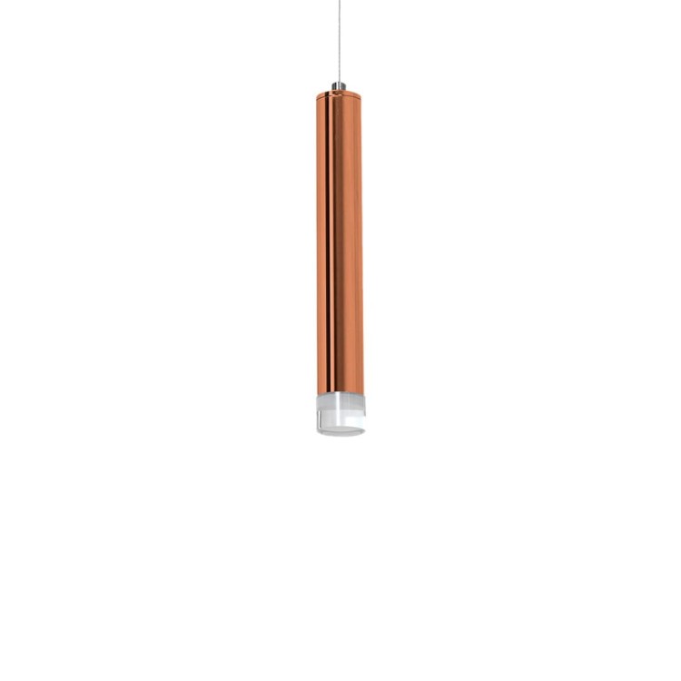 COPPER ML984 Milagro to designerska lampa wisząca o smukłej formie i miedzianym wykończeniu. Idealna nad wyspę kuchenną. Zintegrowany LED 5W (350 lm) emituje neutralne światło 4000K, sprzyjające codziennym czynnościom.