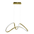 Lampa wisząca TESORO ML7953 zachwyca nowoczesną, falującą formą i eleganckim złotym wykończeniem. Moc 48W LED oraz strumień świetlny 2400 lm zapewniają skuteczne oświetlenie salonu, jadalni, sypialni oraz nowoczesnych apartamentów.