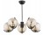 Lampa sufitowa AVERS 5xE14 marki Alfa w kolorze czarnym ze złoto-miedzianymi detalami i szklanymi kloszami to elegancki żyrandol o wymiarach 60x48 cm. Pięć opraw E14 do 40W zapewnia jasne, stylowe oświetlenie do salonu, jadalni i sypialni.