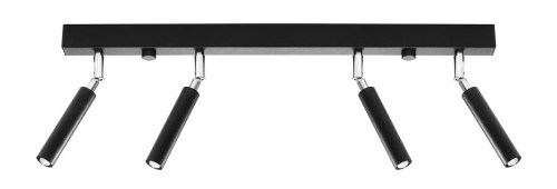 Plafon EYETECH 4xG9 Sollux SL.0900 to nowoczesna lampa sufitowa z czterema regulowanymi reflektorami. Czarna stalowa konstrukcja doskonale sprawdzi się w salonie, kuchni, sypialni oraz korytarzu, zapewniając funkcjonalne oświetlenie.