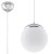 Lampa wisząca UGO 20 cm Sollux SL.0263 zachwyca białym, kulistym kloszem z mlecznego szkła i chromowanym wykończeniem. Oprawa 1xE27 sprawdzi się nad stołem, wyspą kuchenną, w salonie, sypialni lub przedpokoju.