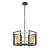 Lampa sufitowa PRIMERO 4xE27 Italux w kolorze czarnym i złotym. Geometryczna stalowa konstrukcja o średnicy 50 cm pasuje do salonu, jadalni i sypialni. Wysokość całkowitą do 164 cm można skrócić podczas montażu.