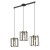Lampa wisząca PRIMERO 3xE27 Italux w kolorze czarnym i złotym. Stalowe klosze oraz długość 96 cm tworzą efektowne oświetlenie nad stół, wyspę kuchenną lub barek. Model do wnętrz nowoczesnych, loftowych i industrialnych.