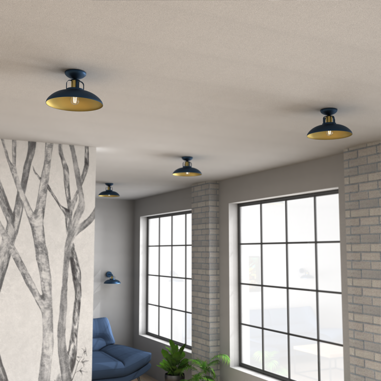 Lampa sufitowa Milagro FELIX granatowo-złota to nowoczesne oświetlenie o wyjątkowym stylu. Idealna do wnętrz glamour, scandi i klasycznych