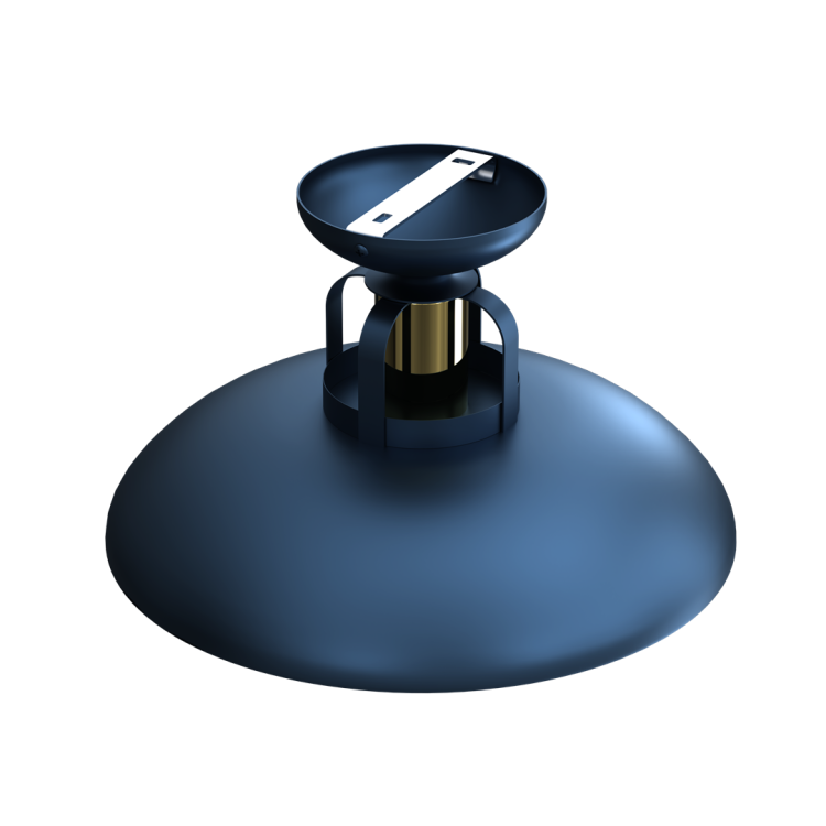 FELIX BLUE/GOLD to lampa sufitowa łącząca minimalizm z elegancją. Złote wnętrze pięknie odbija światło, tworząc nastrojowy klimat w każdym pomieszczeniu.