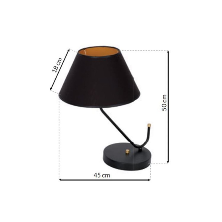 Lampa stołowa VICTORIA BLACK Milagro o wysokości 50 cm to połączenie elegancji i funkcjonalności. Doskonale sprawdzi się w salonie, sypialni, gabinecie oraz hotelowym wnętrzu. Oprawa E27 pozwala stosować żarówki LED.
