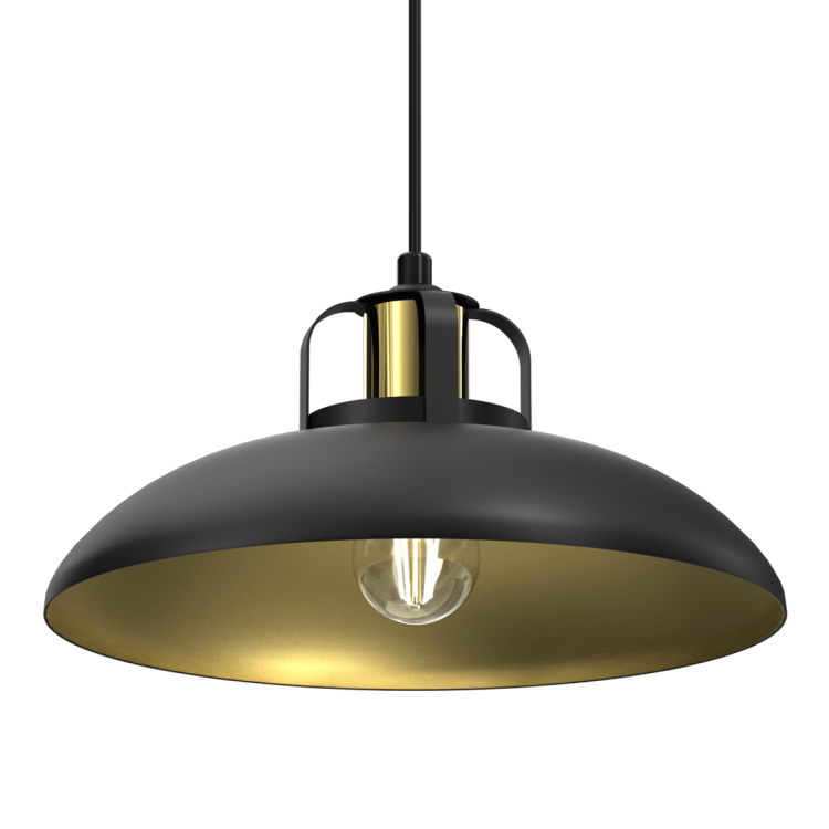 Designerska lampa wisząca FELIX czarna złota 1xE27 Milagro doda wnętrzu blasku i stylu. Idealna do kuchni, jadalni lub salonu.