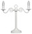 Klasyczna lampa stołowa LEMIR 388 L2 BIA w formie świecznika, wykonana ze stali i ZnAl, w eleganckim białym macie. 2xE14 60W, włącznik na przewodzie, IP20. Idealna do salonu, sypialni i gabinetu. Stylowa, trwała i dekoracyjna – perfekcja w klasyce