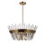 Lampa wisząca ALTOYA 5xE14 Italux w kolorze patyny i antycznego brązu. Kryształowe pręty pięknie odbijają światło. Elegancka lampa o średnicy 38 cm sprawdzi się nad stołem w jadalni oraz w salonie lub sypialni.