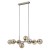 Lampa wisząca ERIMIDA 8xG9 marki Italux z ośmioma bursztynowymi kulami i konstrukcją w kolorze antycznego brązu. Podłużny model o długości 84 cm doskonale sprawdzi się nad stołem, wyspą kuchenną lub barkiem.