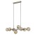 Lampa ERIMIDA Italux 8xG9 łączy antyczny brąz z ośmioma kulami z bursztynowego szkła. Długość 84 cm i regulowana wysokość do 150 cm sprawiają, że model efektownie oświetli stół w jadalni, wyspę kuchenną lub barek.