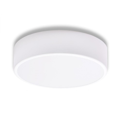 Plafon CLEO 30 cm biały Temar z mlecznym, szklanym kloszem równomiernie rozprasza światło. Lampa 2xE27 może być zamontowana na suficie lub ścianie. Niski profil 7,5 cm sprawdzi się w korytarzu, kuchni, salonie i sypialni.